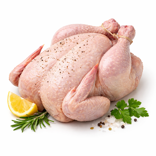 Frische Brathähnchen