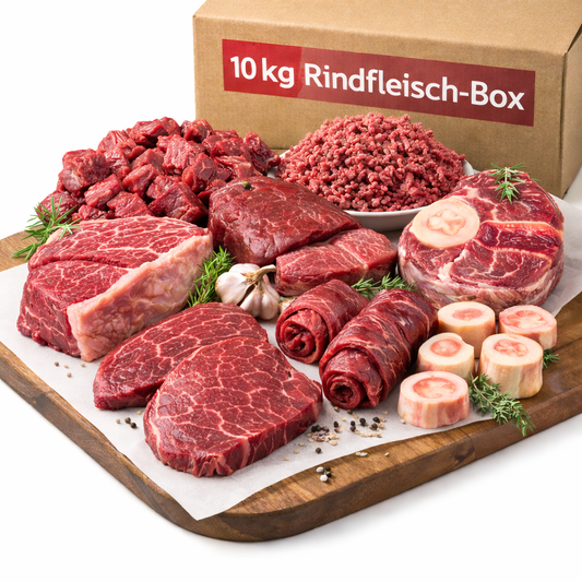 Rindfleischbox 10kg - Wagyu F1 (Anteil von 50% Wagyu)
